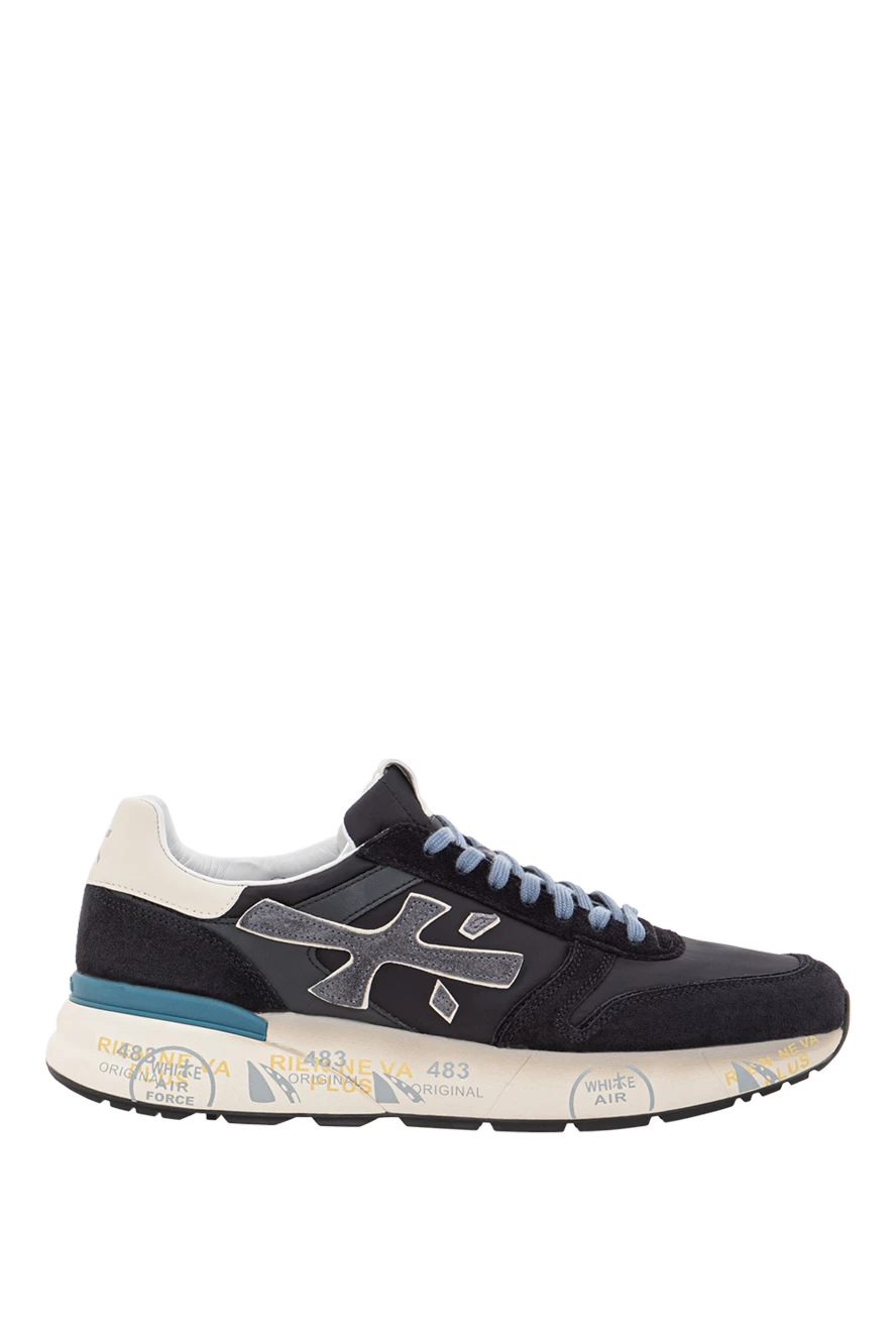 Premiata mick 7716 көк күдері және шынайы былғарыдан жасалған кроссовкалар 191832 - фото 1