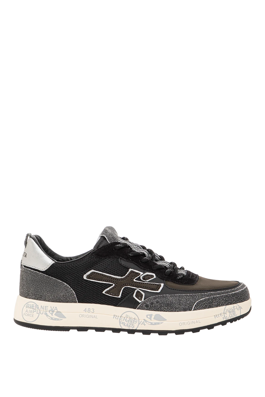 Premiata кроссовки nous 7723 черные из замши текстиля и натуральной кожи 191834 - фото 1