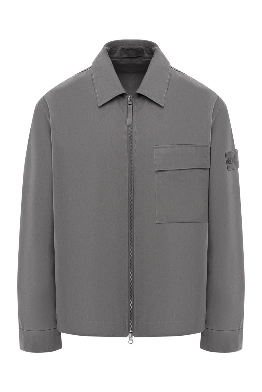 Stone Island сұр түсті органикалық мақтадан жасалған жейде 191850 - фото 1