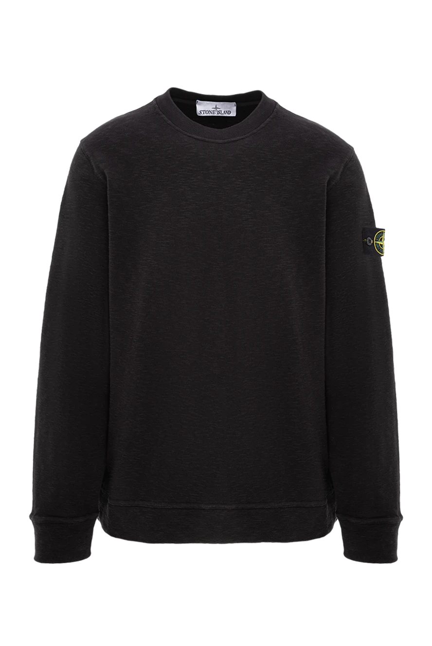 Stone Island чёрный свитшот с текстурной поверхностью и нашивкой
191862 - фото 1