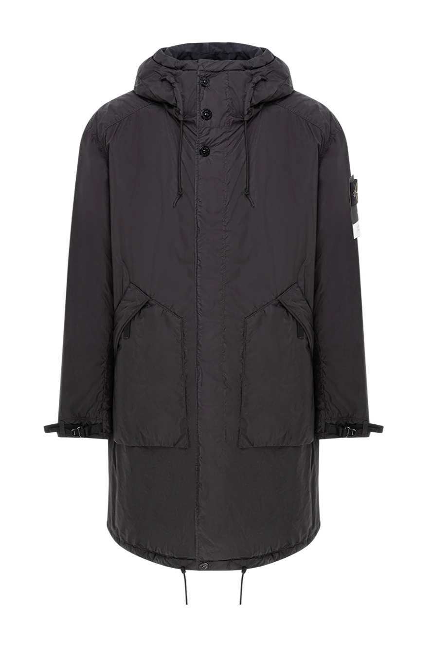 Stone Island капюшонмен және фирмалық патчпен ерлерге арналған нейлон саябағы 191872 - фото 1