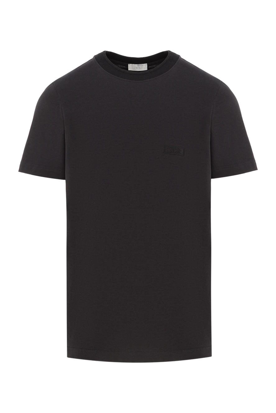 Dior қара мақта жейдедегі sea island icons футболкасы 191881 - фото 1