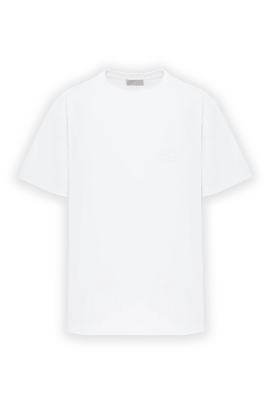 Dior базовая белая футболка из хлопка с круглым вырезом 191890 - фото 1