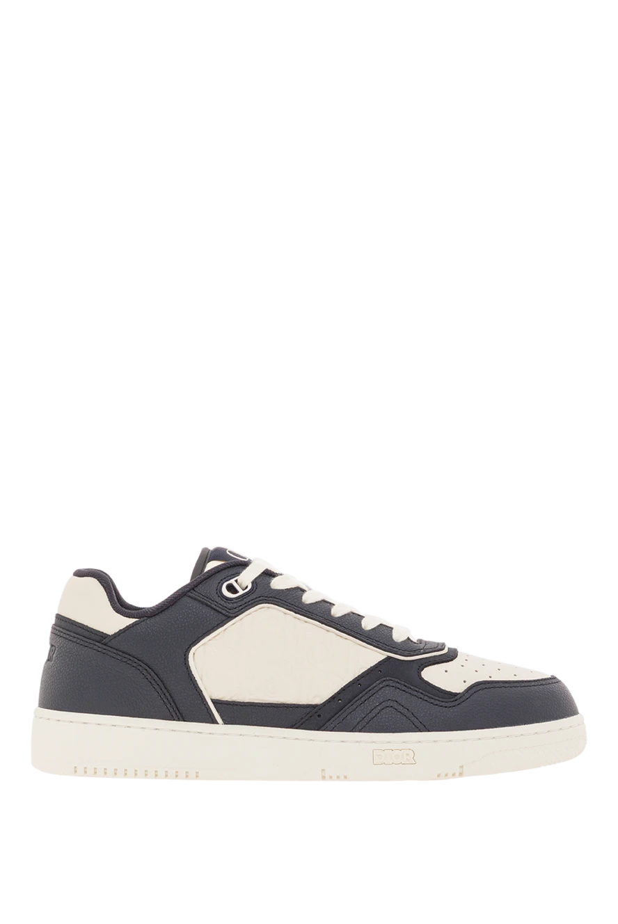 Dior b27 uptown grained leather low-top sneakers with embossed gravity motif 191931 - photo 1