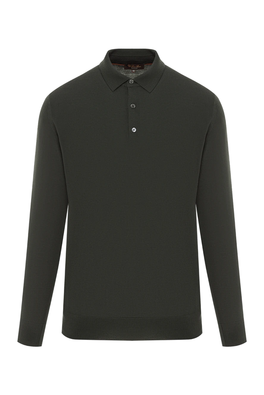 Loro Piana поло с длинными рукавами из ультратонкой шерсти wish зеленое 191939 - фото 1