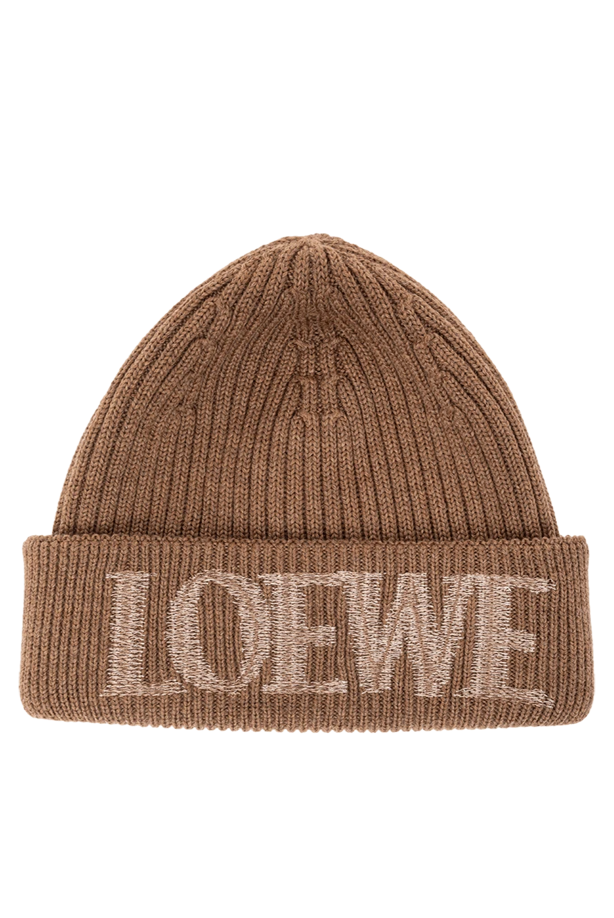 Loewe орташа салмақты қоңыр қырлы жүннен жасалған шляпа 191979 - фото 1