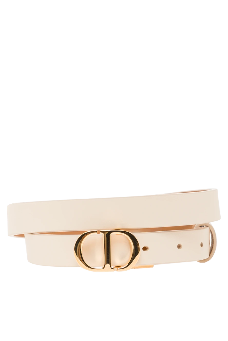 Dior montaigne women's reversible belt in ivory calfskin 192000 - photo 1