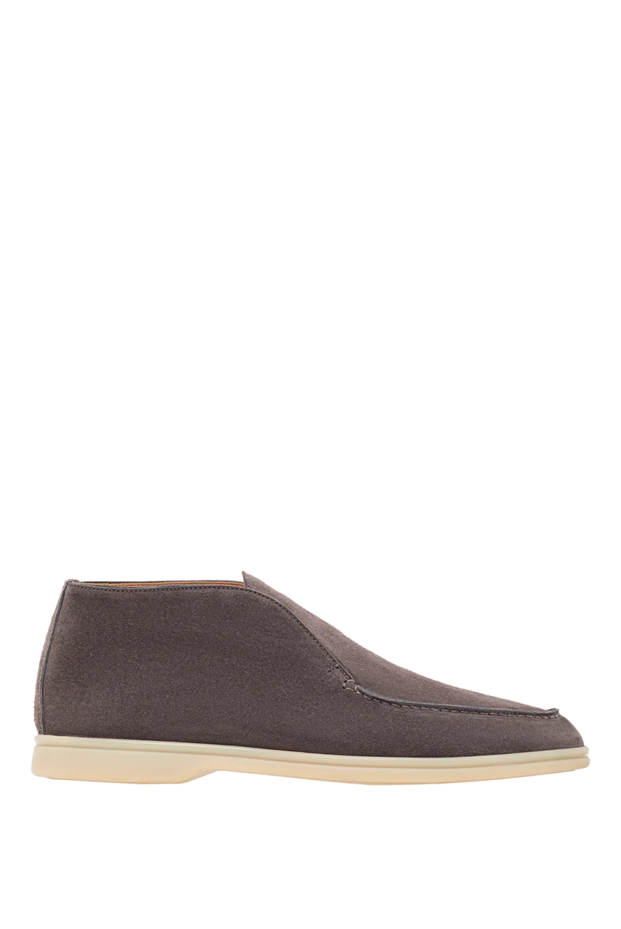 Cesare di Napoli taupe suede loafers with a soft upper and light sole 192047 - photo 1