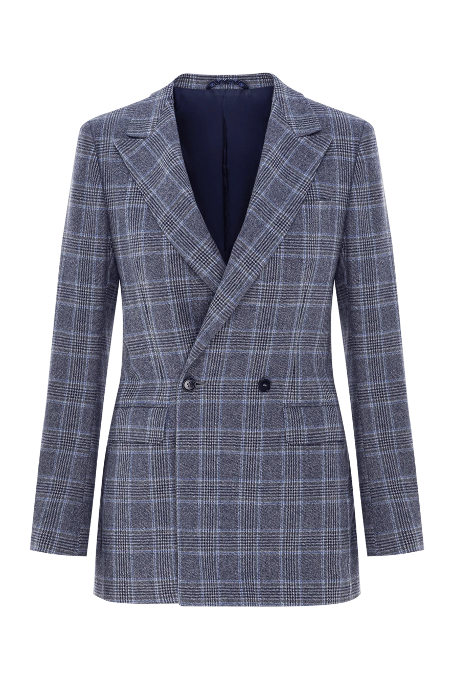 Kiton двубортный жакет в клетку из кашемира и шелка
192056 - фото 1