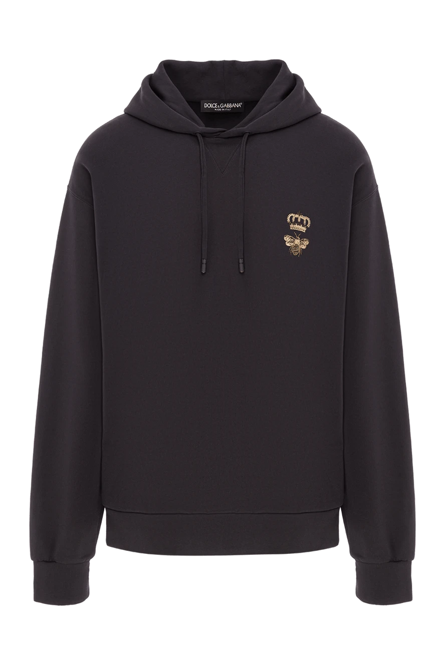 Dolce & Gabbana черное худи из хлопкового джерси с вышивкой
192061 - фото 1