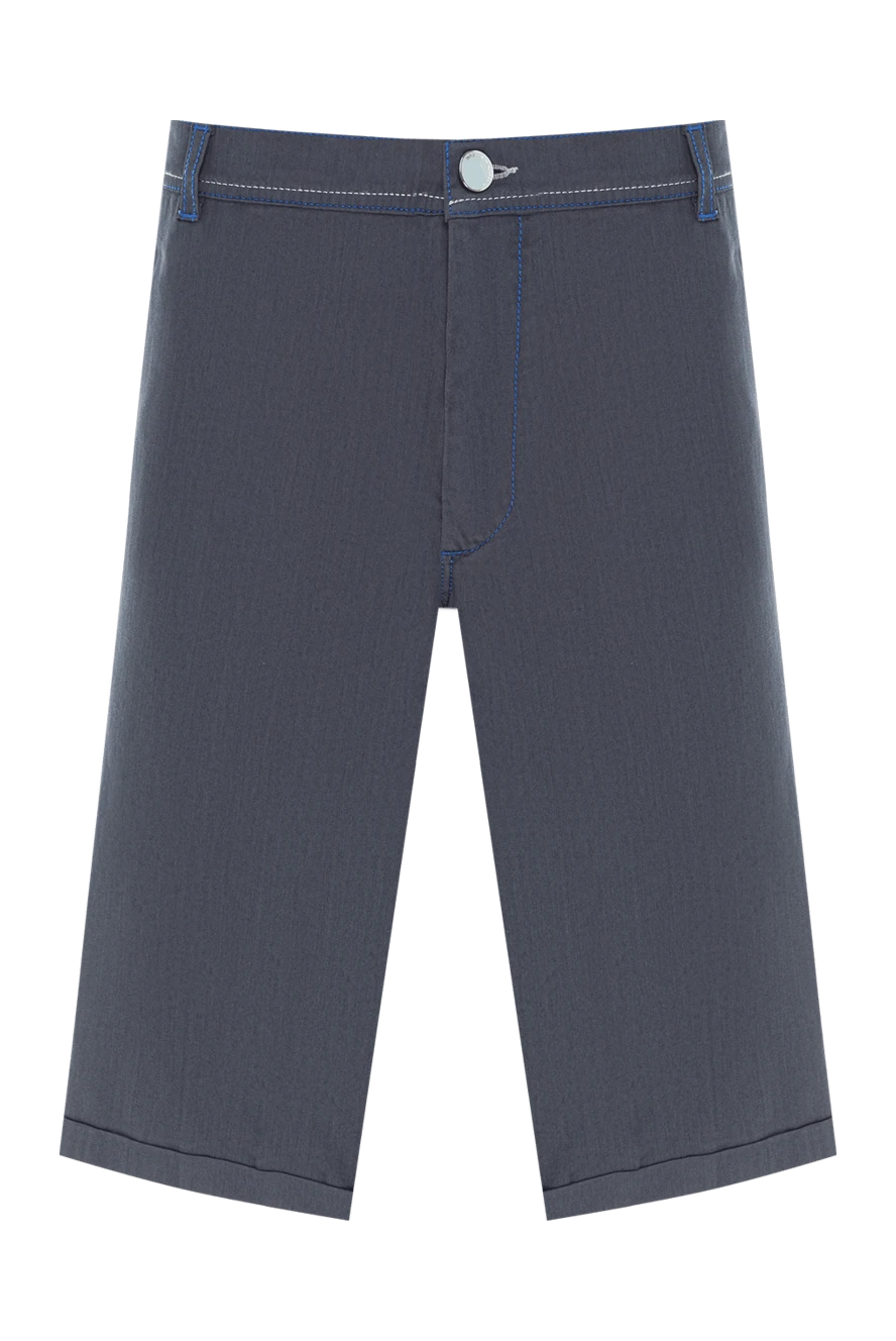 Scissor Scriptor cерые шорты-бермуды с контрастной синей строчкой 192068 - фото 1