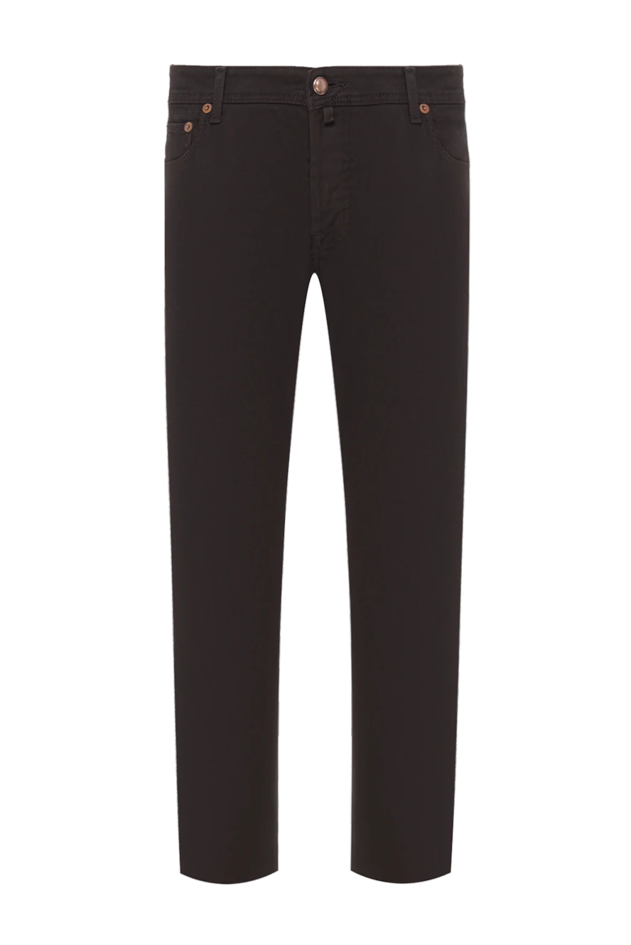 Jacob Cohen джинсы slim fit из высококачественного стрейч-денима коричневого цвета 192226 - фото 1