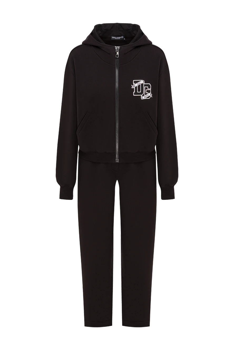Dolce & Gabbana black tracksuit consisting of an oversized hoodie and wide-leg trousers 192250 - photo 1