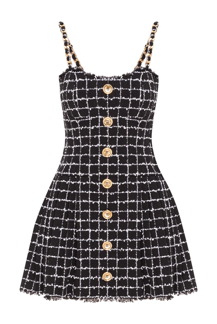 Balmain твидовое платье на бретельках
черного цвета 192276 - фото 1