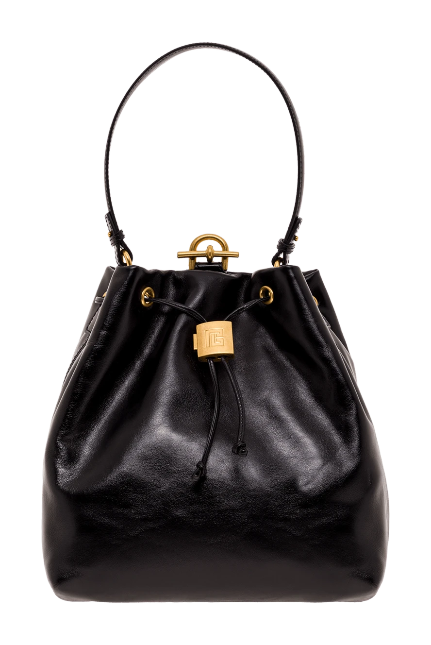 Balmain women's pulse backpack in black calfskin 192277 - photo 1