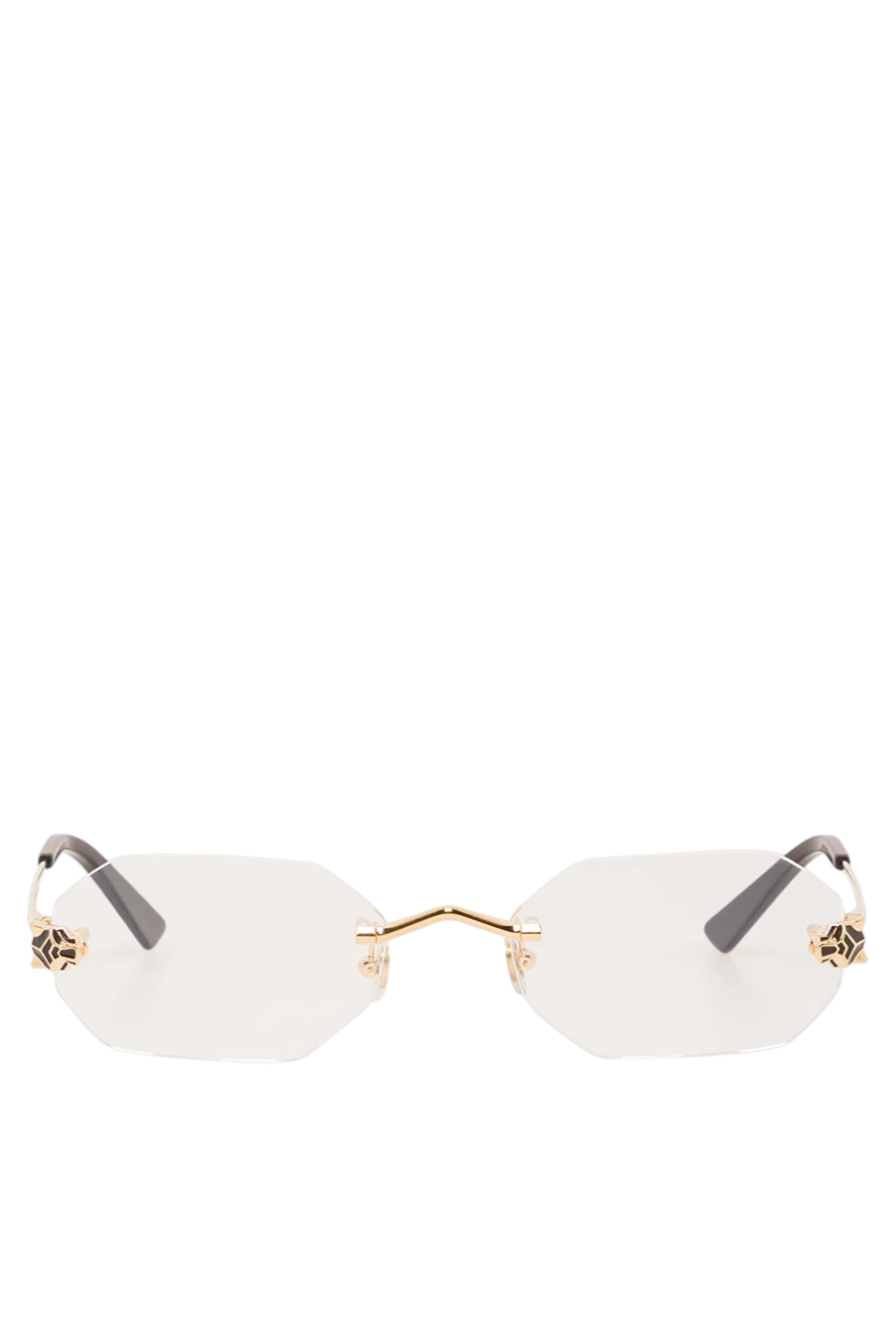 Cartier очки panthère в безободковом дизайне с золотистой металлической оправой 192312 - фото 1