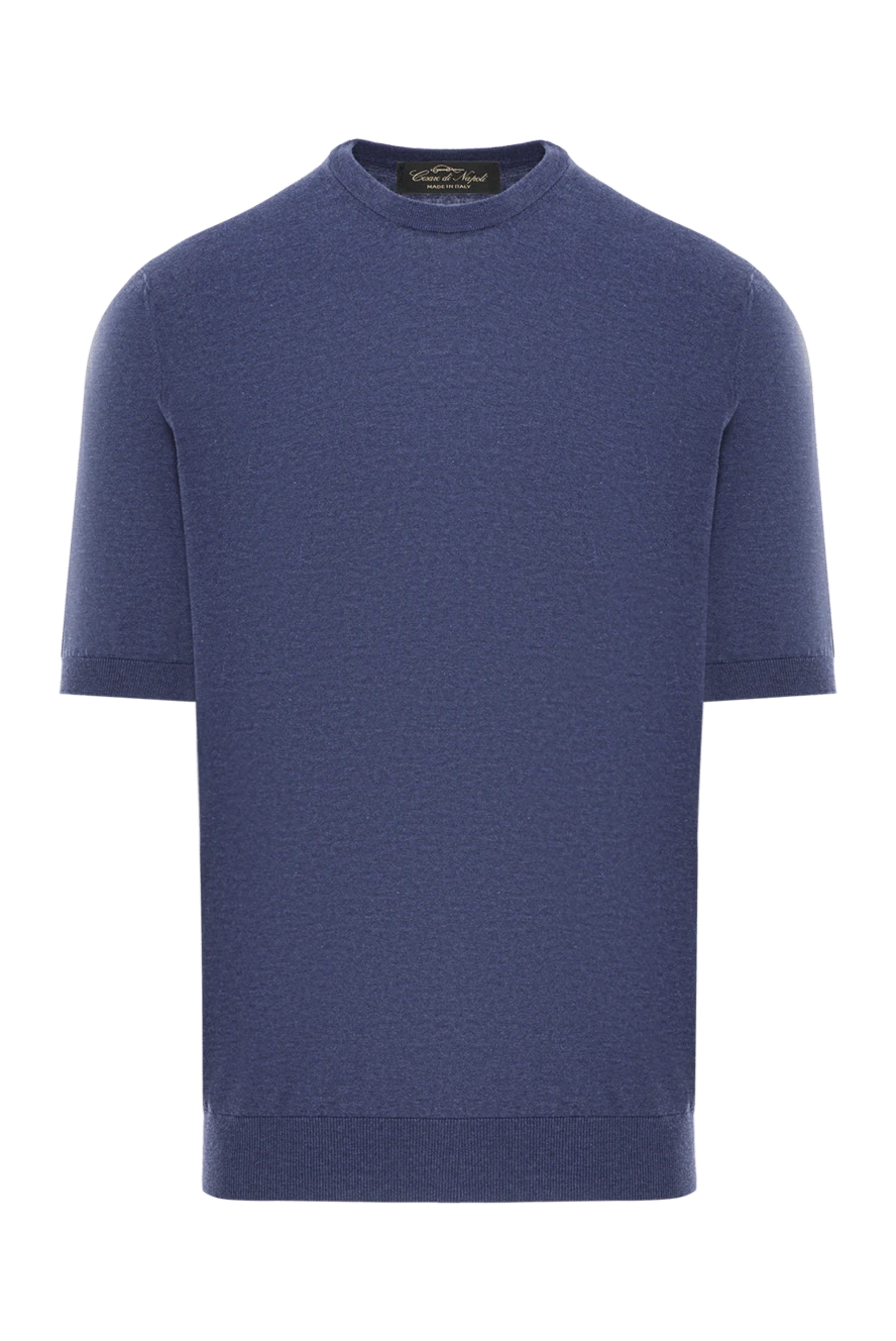 Cesare di Napoli men's blue short-sleeved cotton jumper 192443 - photo 1