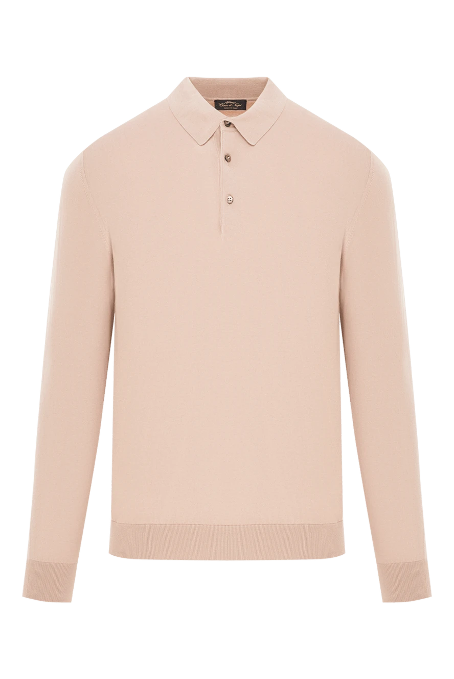 Cesare di Napoli базовая модель поло из мягкого хлопкового полотна на пуговицах 192480 - фото 1