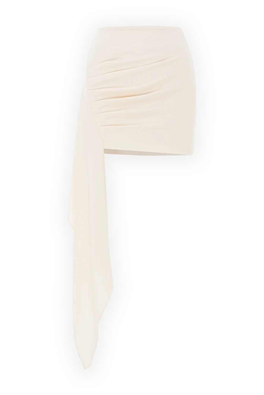 The Andamane мини-юбка amanda из молочного крепа с длинной декоративной вставкой 192522 - фото 1