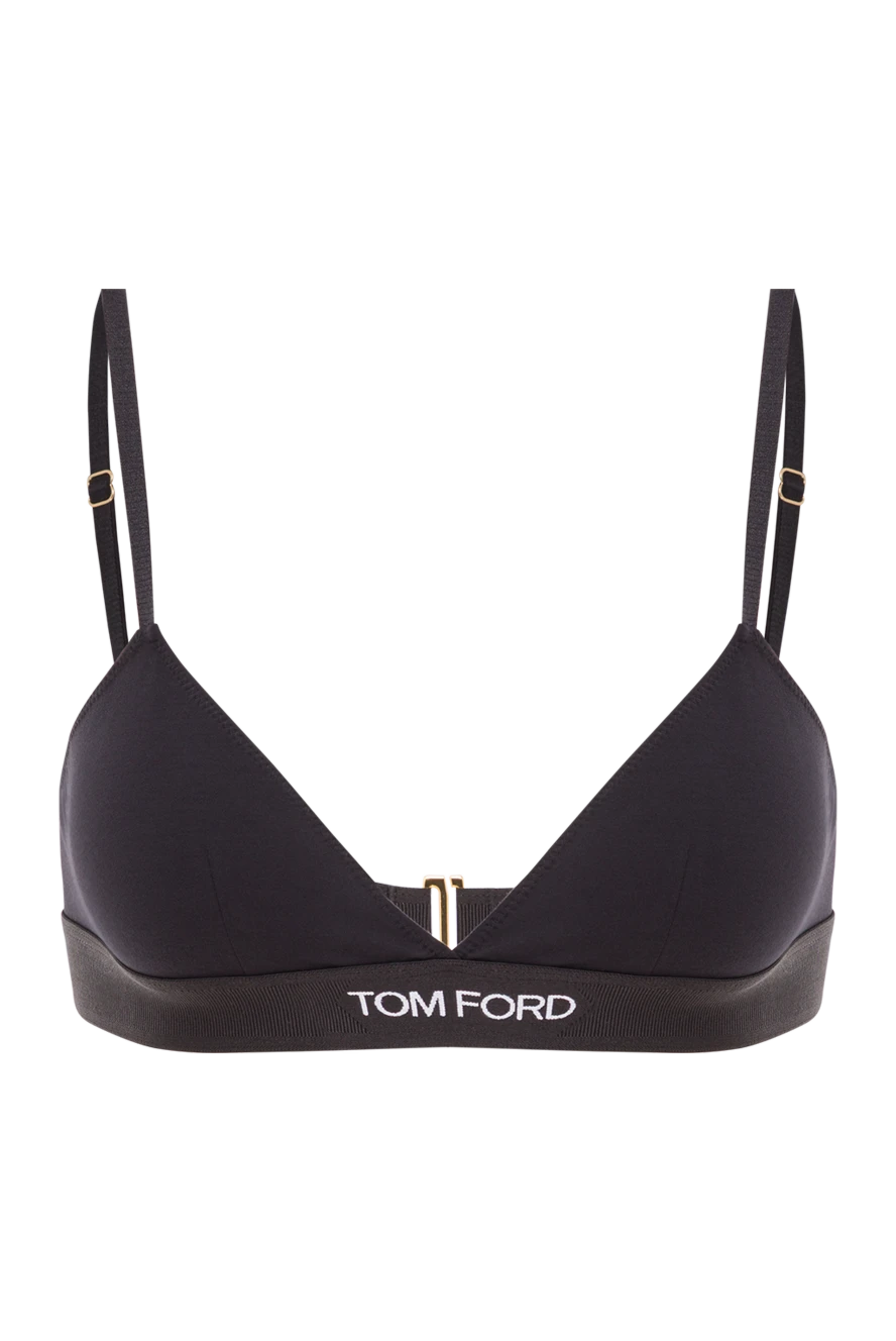 Tom Ford модальды қолтаңбалы қара түсті логотипті серпімді бюстгальтер 192598 - фото 1
