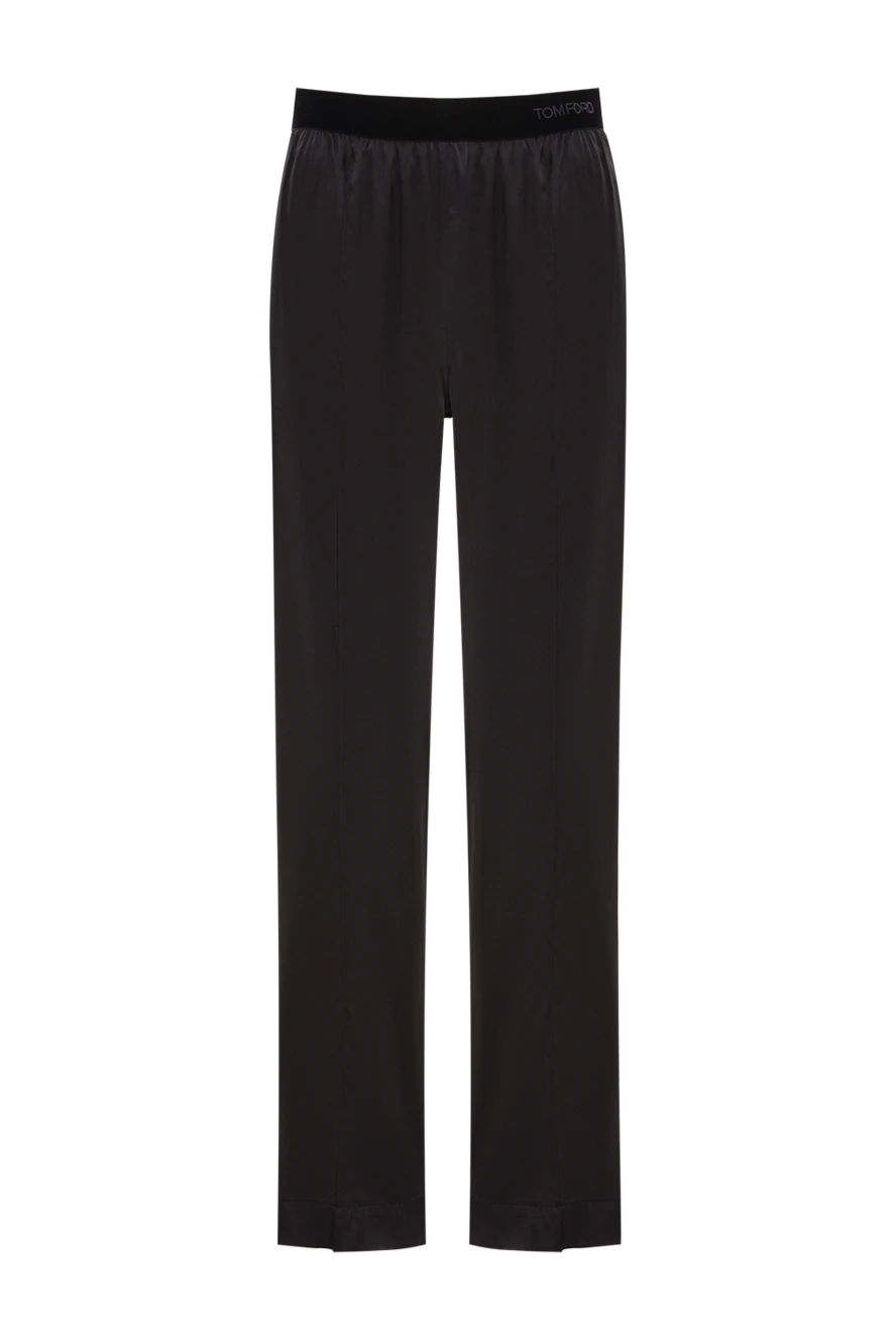 Tom Ford брюки из эластичного шелка и атласа черные 192607 - фото 1