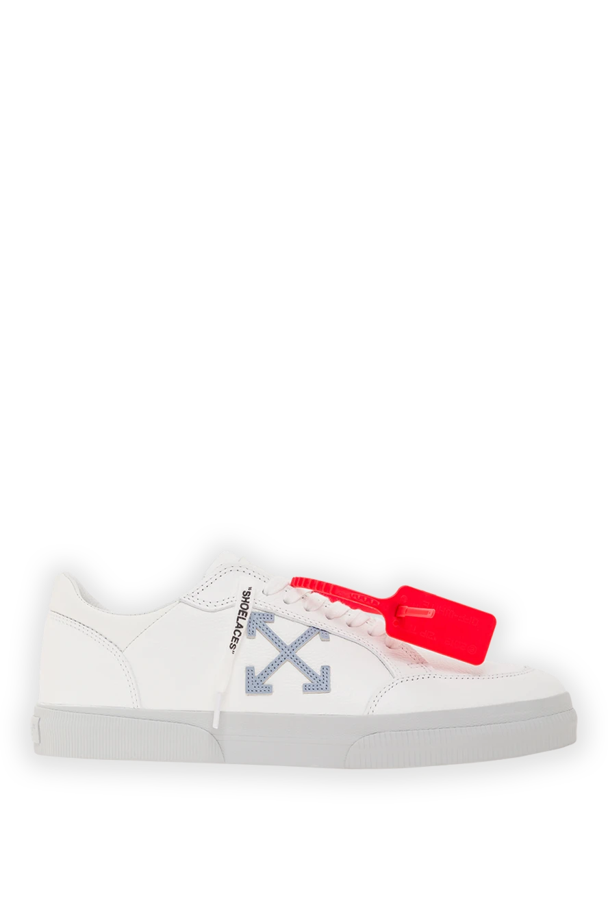 Off-White низкие замшевые кроссовки vulcanized белого цвета 192652 - фото 1