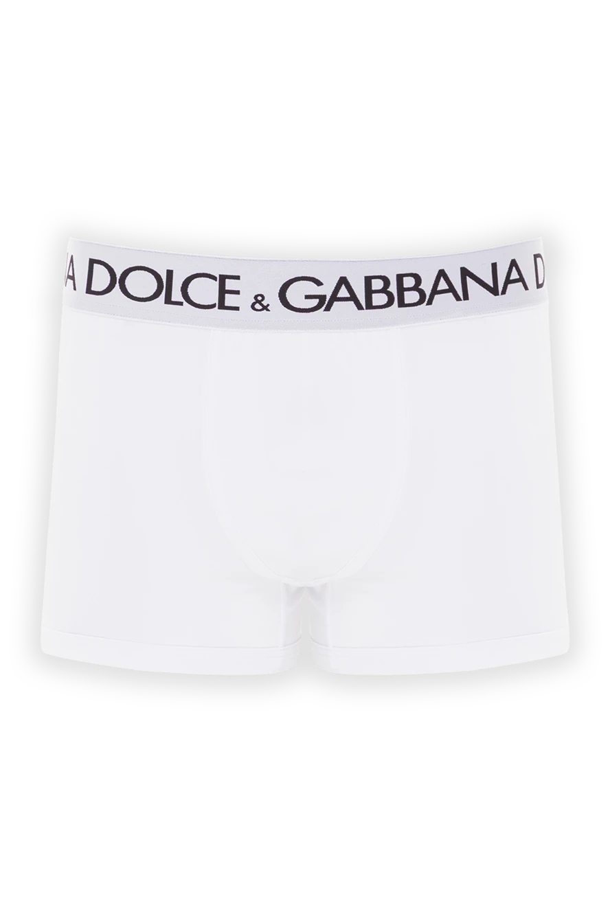 Dolce & Gabbana боксеры белые стандартного кроя из хлопкового джерси 192653 - фото 1