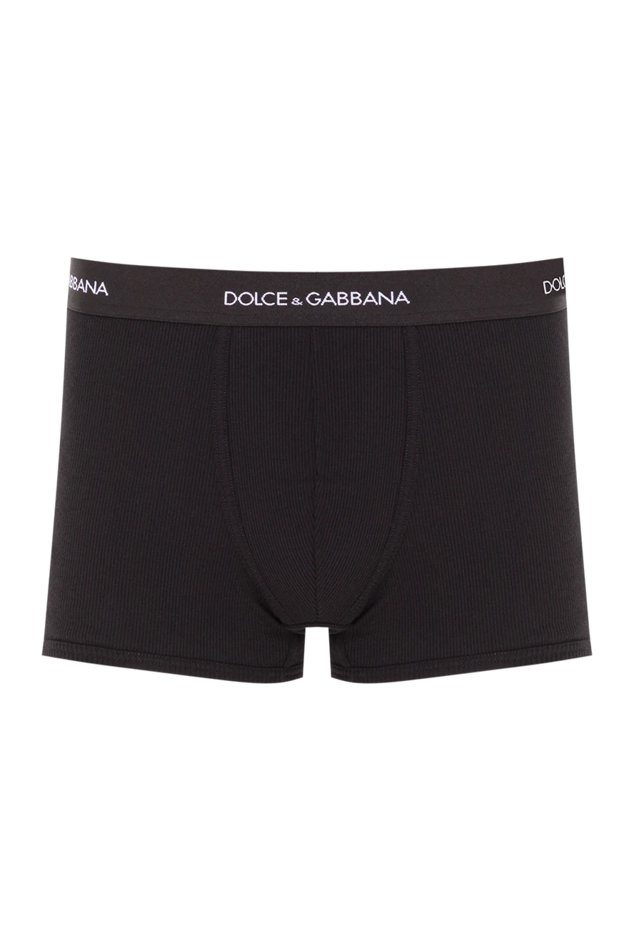 Dolce & Gabbana боксеры черные стандартного кроя из хлопкового джерси 192654 - фото 1