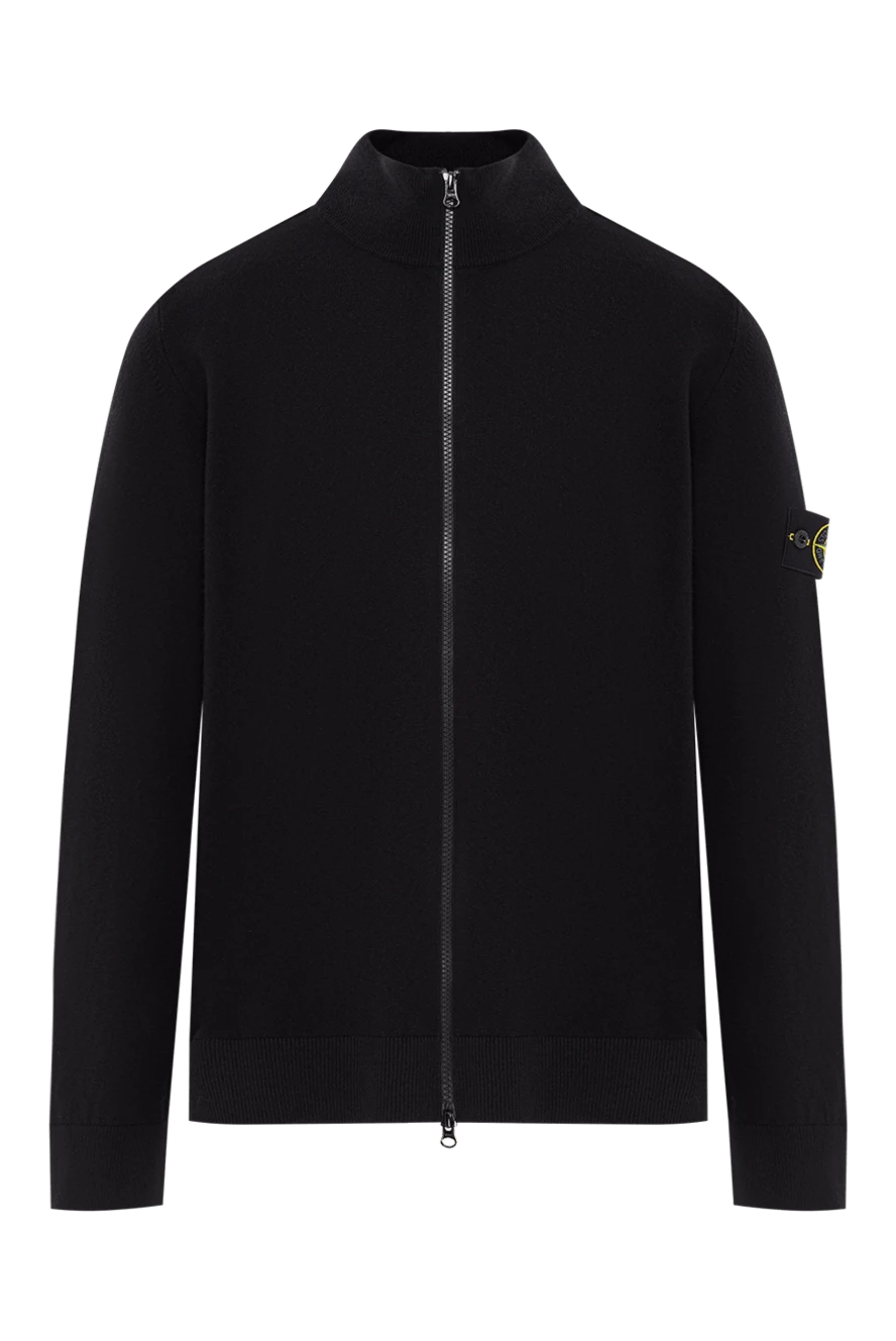 Stone Island wool cardigan with a signature black compass patch 192668 - photo 1