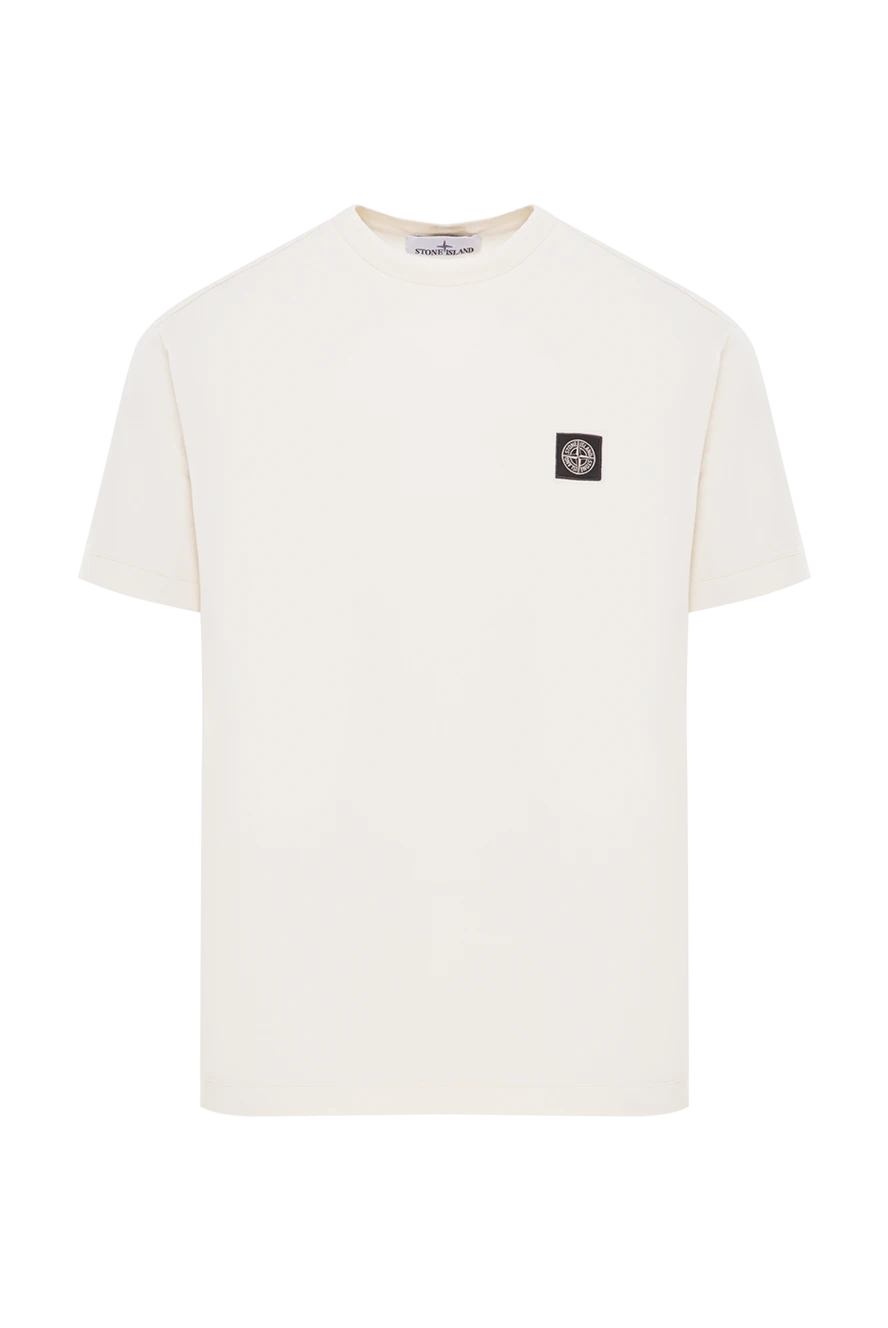 Stone Island мақтадан жасалған қысқа жеңді ақ футболка 192673 - фото 1