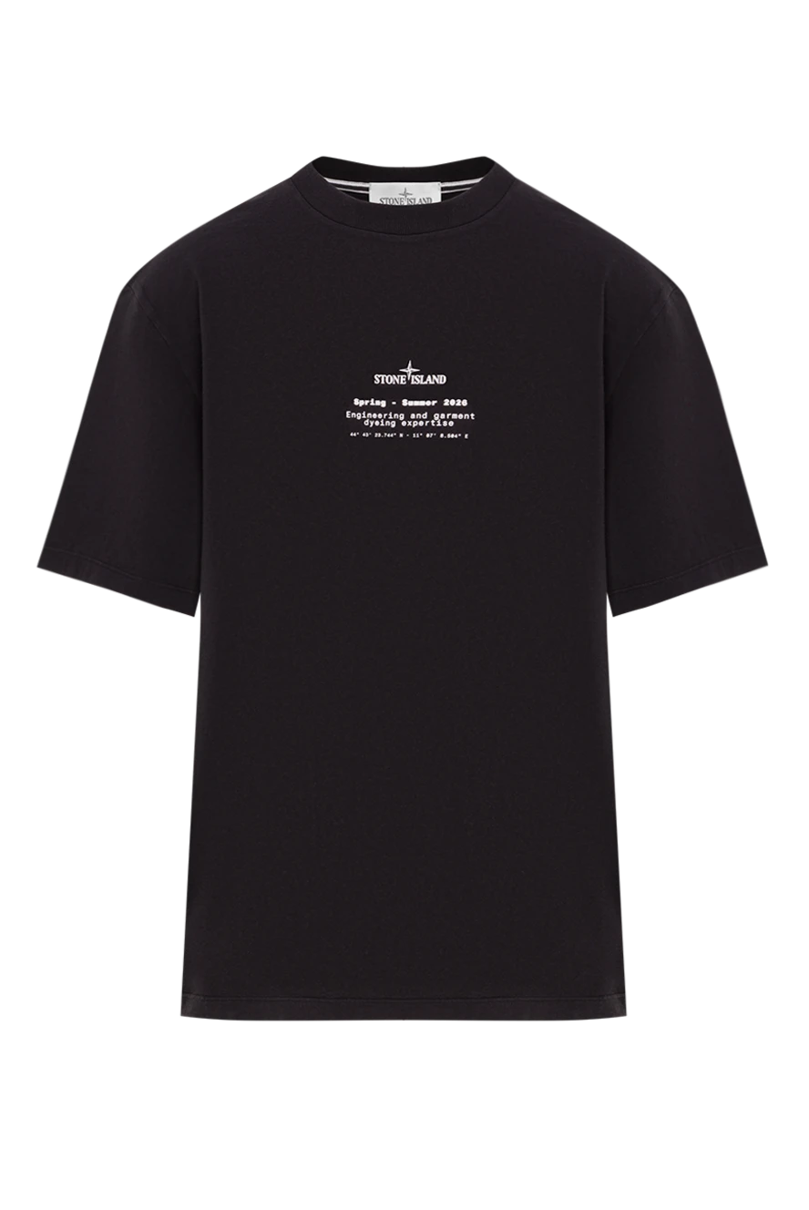 Stone Island black short-sleeved t-shirt made of combed organic cotton 192680 - photo 1