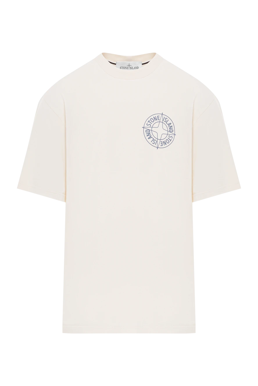 Stone Island beige short-sleeved t-shirt made of combed organic cotton 192681 - photo 1