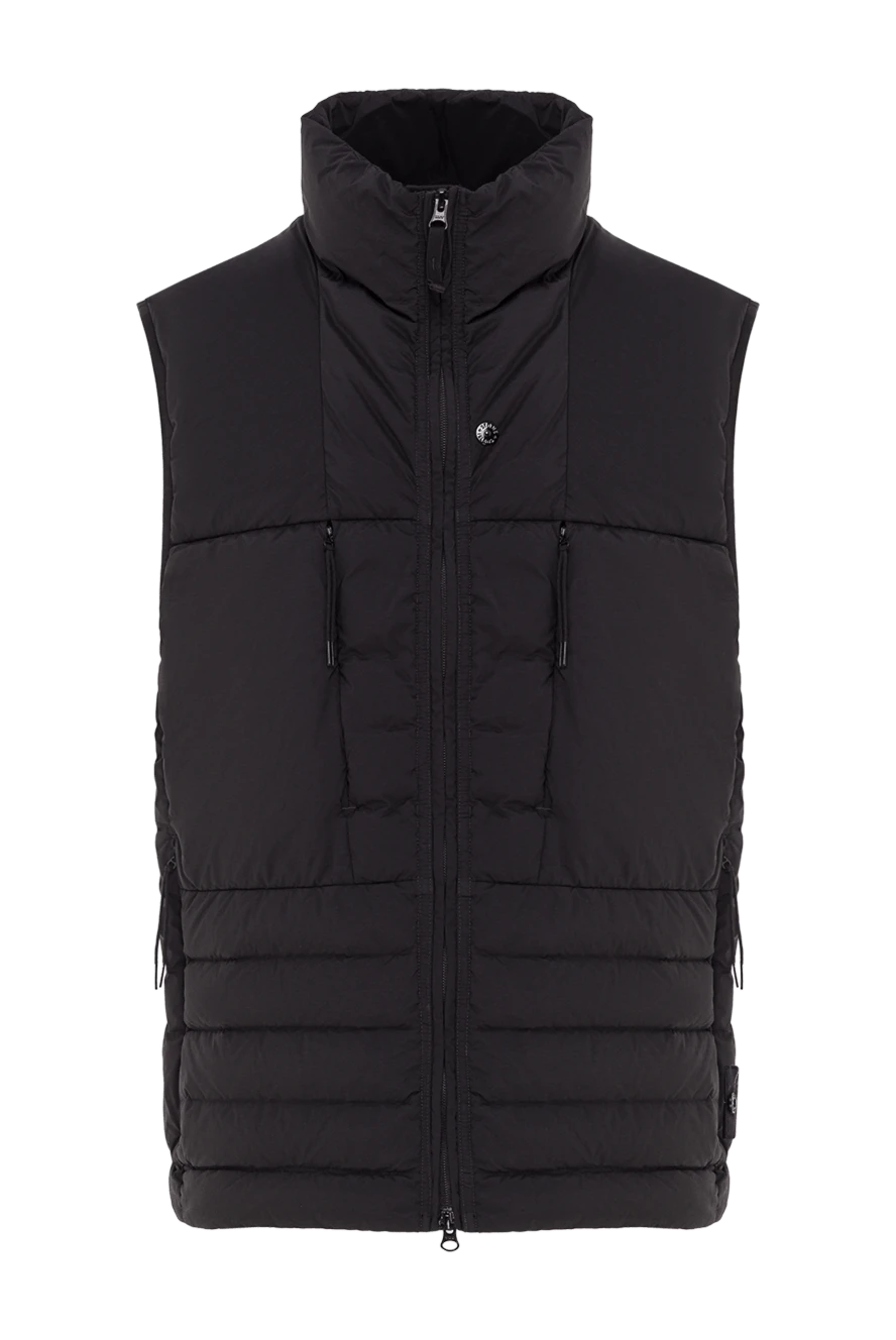 Stone Island men's lightweight black nylon down vest with two-way zipper 192693 - photo 1