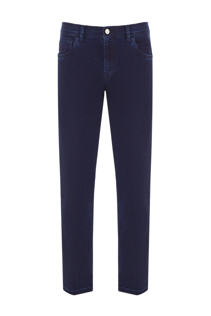 Scissor Scriptor dark blue men's premium straight-leg jeans 192720 - photo 1