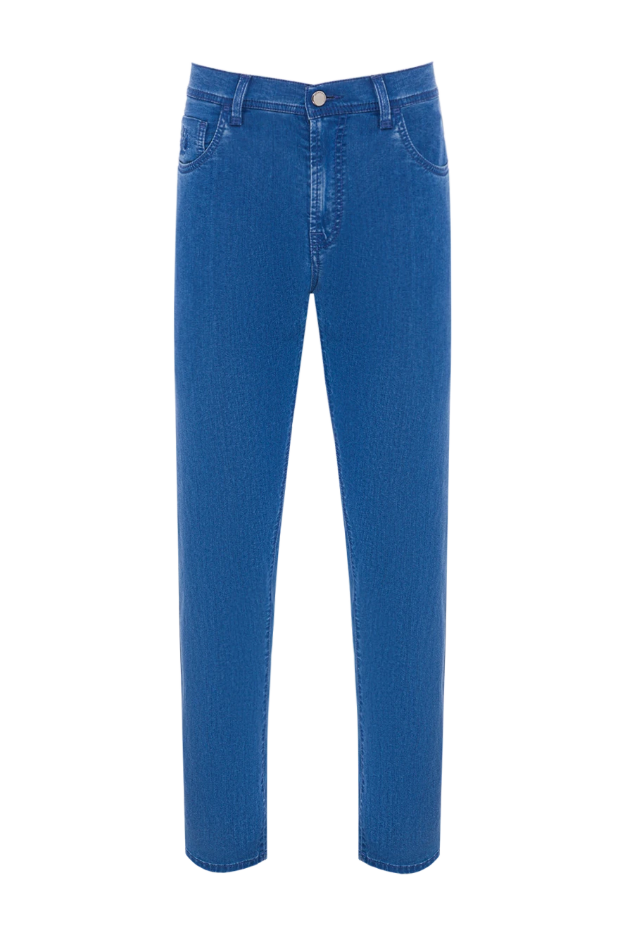Scissor Scriptor blue men's jeans with a crocodile patch 192722 - photo 1
