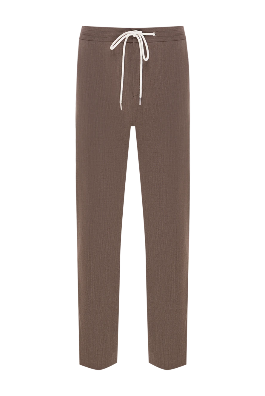 Tombolini ерлерге арналған қоңыр шалбар, серпімді белбеуі және бауы бар 192736 - фото 1