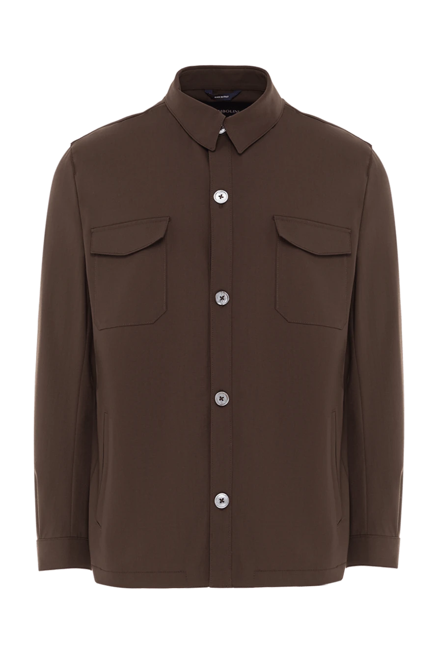 Tombolini brown men's shirt jacket with patch chest pockets 192743 - photo 1