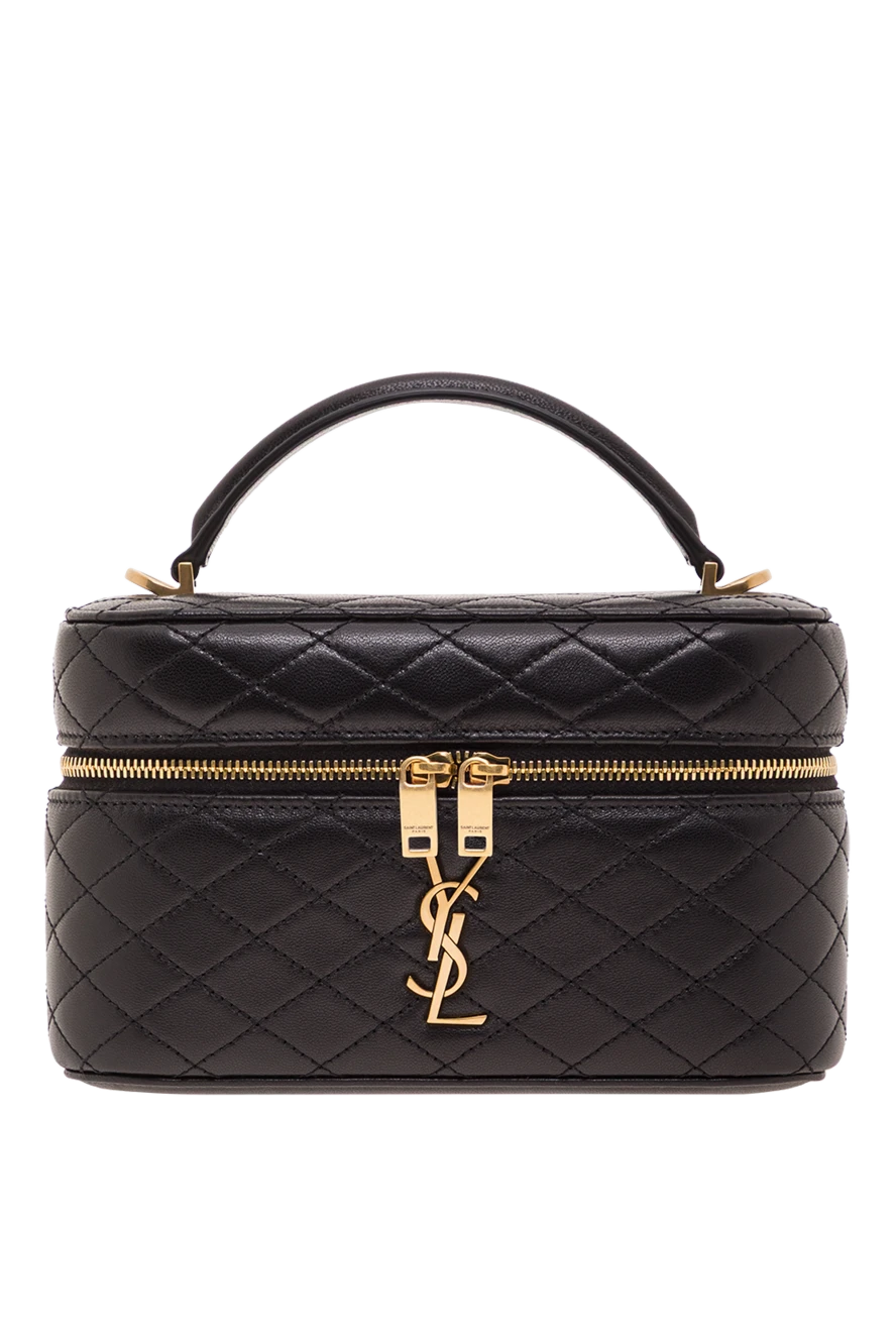Saint Laurent gaby cosmetic bag with diamond quilting, black 192793 - photo 1