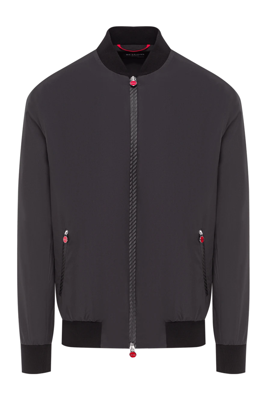 Kiton мужская легкая куртка-бомбер в черном цвете 192802 - фото 1