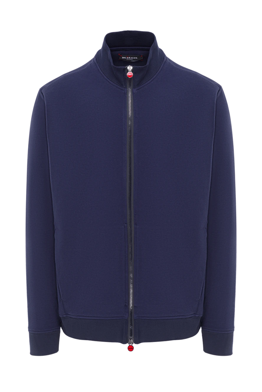 Kiton мужская синяя спортивная куртка из мягкого трикотажа 192809 - фото 1