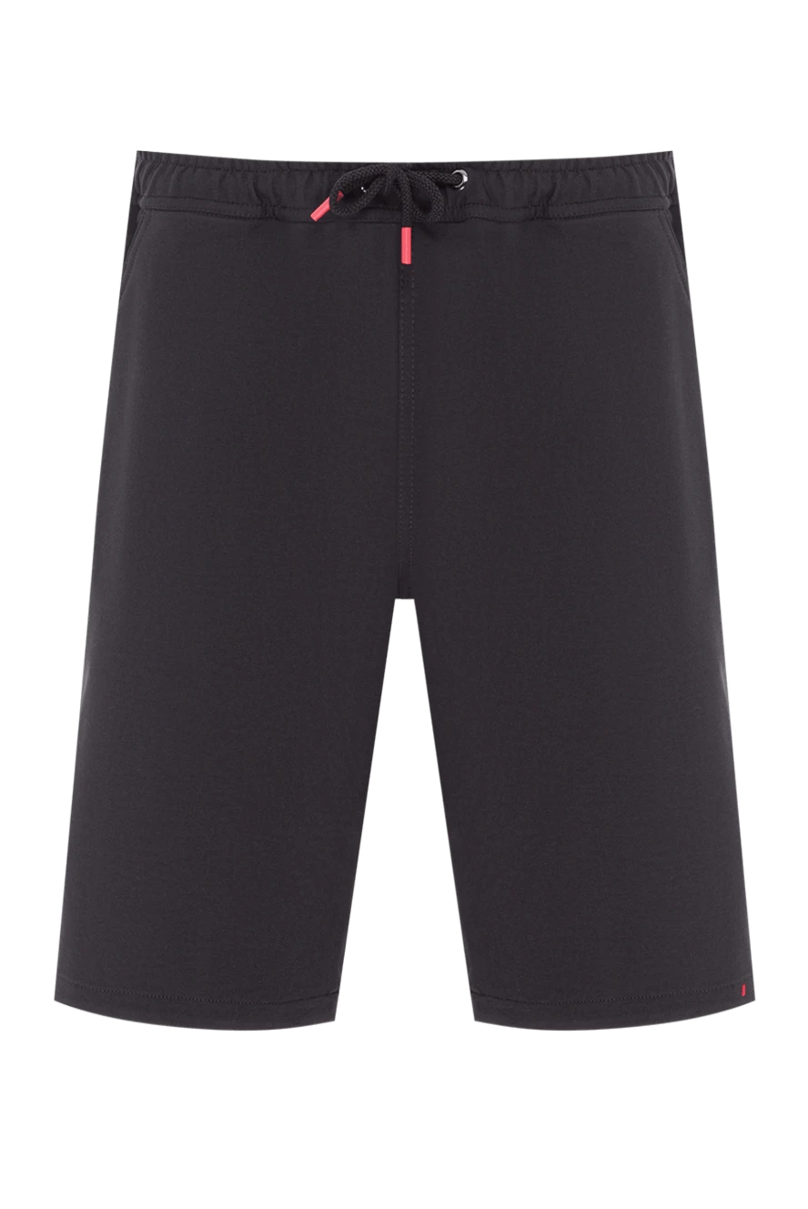 Kiton мужские шорты из хлопкового трикотажа с эластаном черного цвета 192825 - фото 1