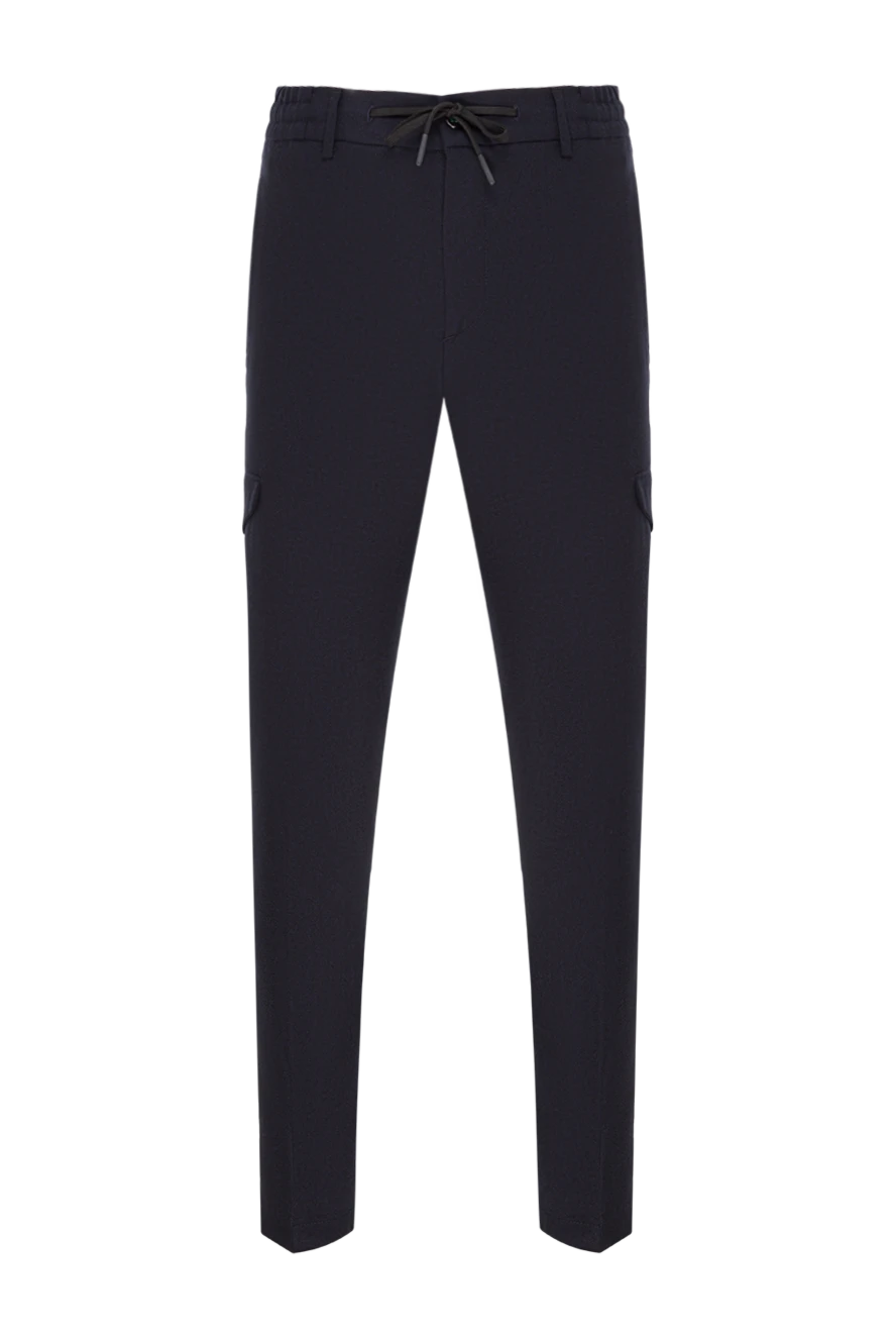 Berwich men's dark blue cargo pants with elastic waistband 192838 - photo 1