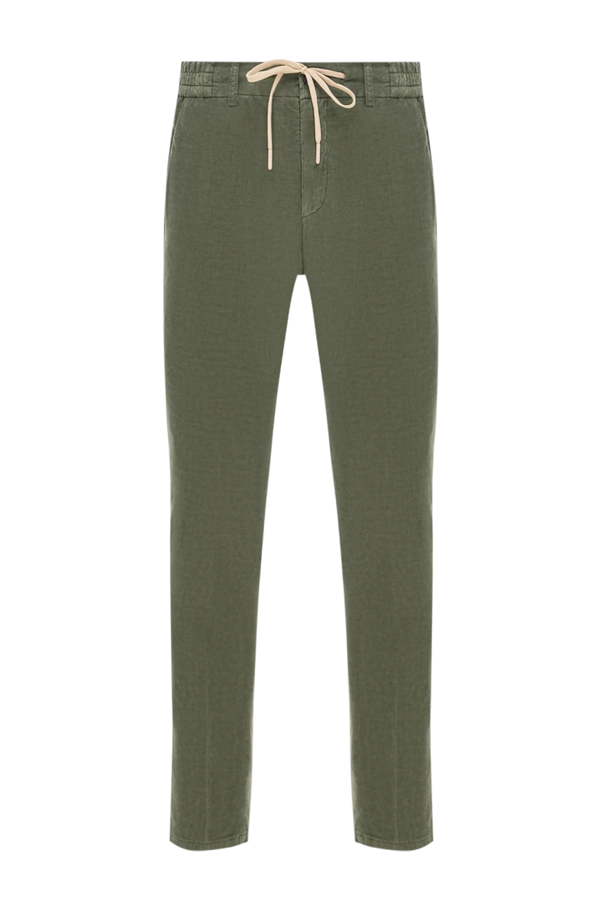 Berwich slim-fit green chinos made from soft textured cotton 192848 - photo 1
