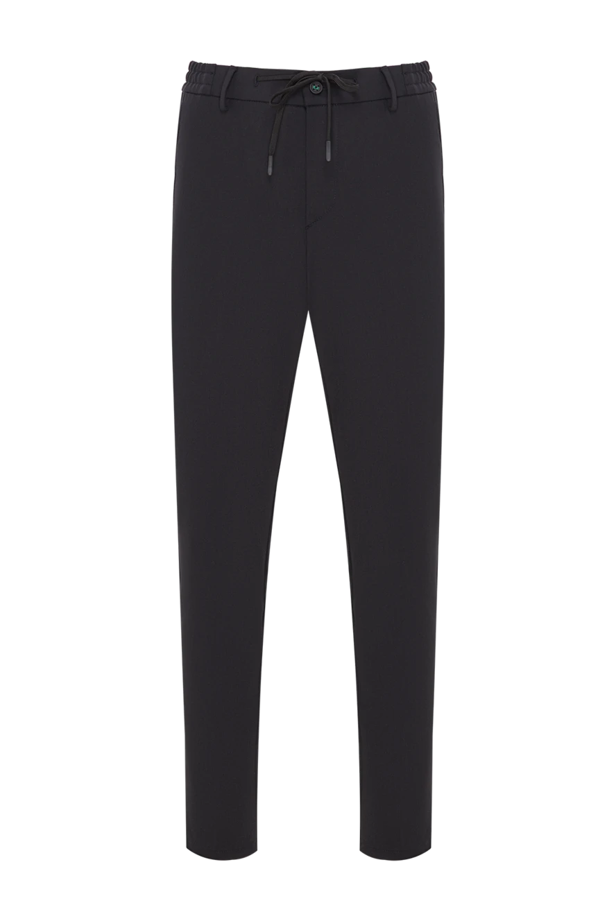 Berwich men's black jogger pants with elastic waistband and drawstring 192855 - photo 1
