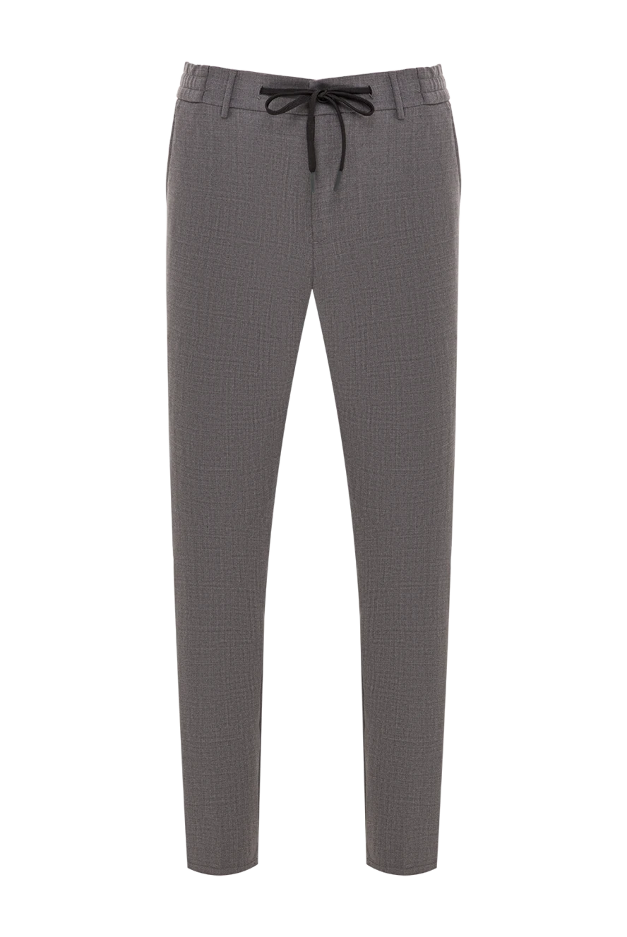 Berwich men's wool blend straight fit trousers with drawstring waistband 192857 - photo 1
