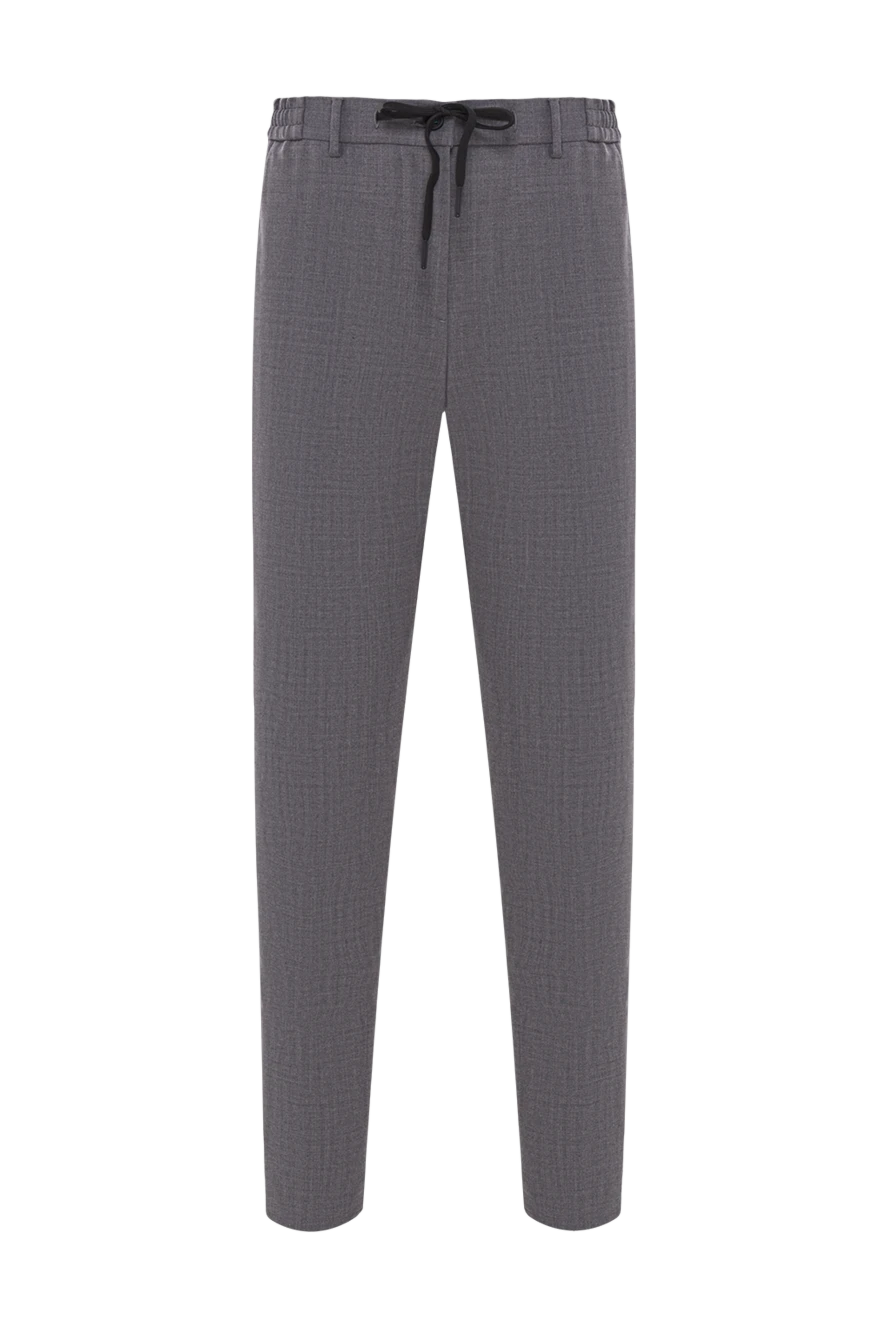 Berwich ерлерге арналған сұр түсті, серпімді белбеуі және бауы бар спорттық шалбар 192858 - фото 1