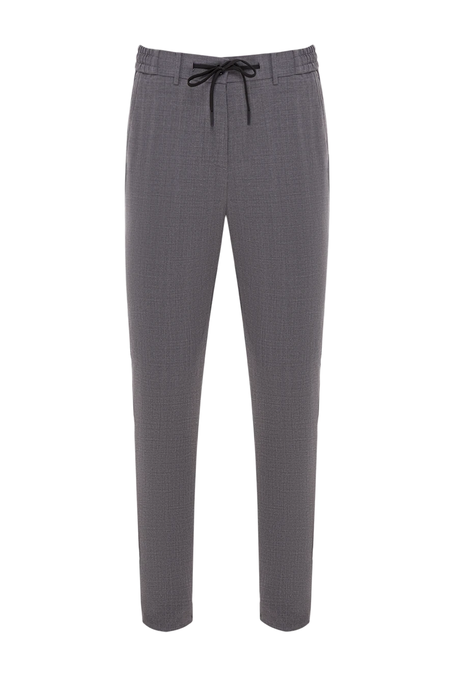 Berwich ерлерге арналған сұр жүн аралас шалбар, бауы бар 192859 - фото 1