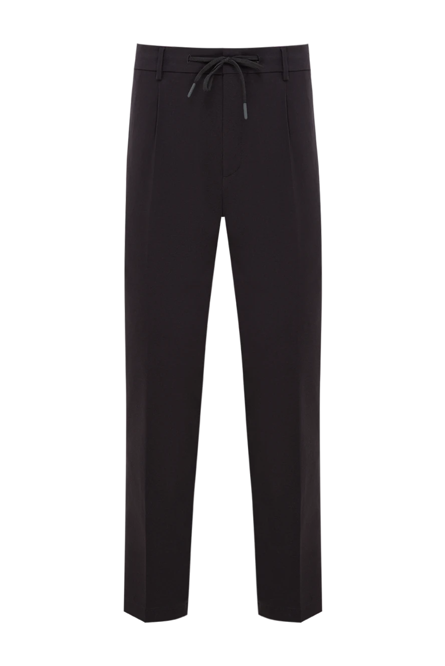 Berwich ерлерге арналған ұқыпты бүктемелері және реттелетін бауы бар қара шалбар 192867 - фото 1