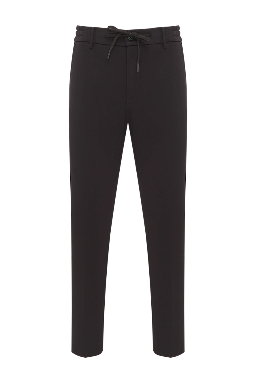 Berwich men's black trousers with elastic waistband and adjustable drawstring 192870 - photo 1