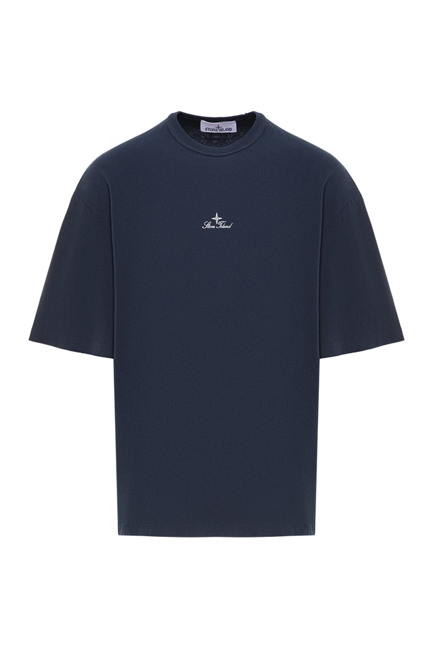 Stone Island кестеленген логотипі бар көк түсті кәдімгі футболка
192888 - фото 1